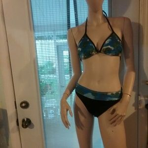 3piece blue swimsuit